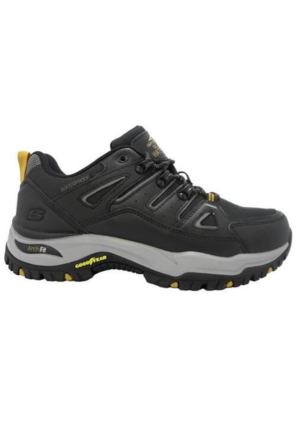 skechers - Buty trekkingowe męskie Skechers Arch Fit Dawson. Zapięcie: sznurówki. Kolor: czarny. Materiał: guma, materiał, tkanina, syntetyk. Szerokość cholewki: normalna