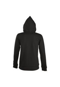 SOL'S - Damska Bluza Z Kapturem Seven Full Zip. Typ kołnierza: kaptur. Kolor: czarny