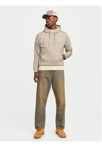 Jack & Jones Bluza Corp Logo 12152840 Beżowy Standard Fit. Kolor: beżowy. Materiał: syntetyk, bawełna #4