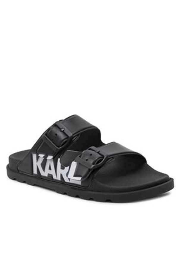 Karl Lagerfeld - KARL LAGERFELD Klapki KL80978 Czarny. Kolor: czarny. Materiał: syntetyk