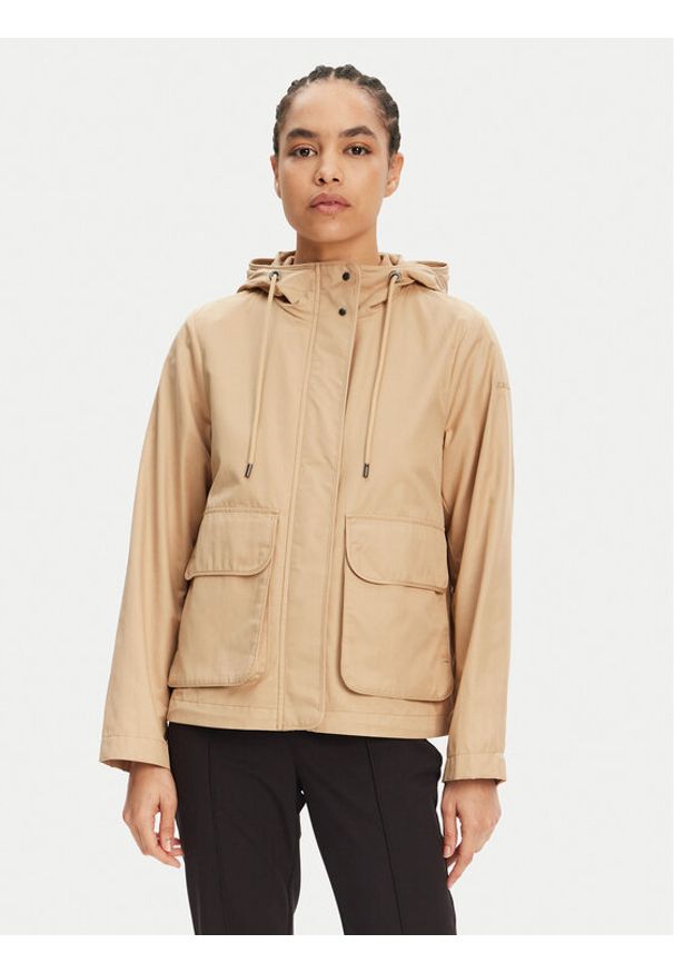 Geox Kurtka przeciwdeszczowa Ilde W5522D T3216 F5198 Beżowy Regular Fit. Kolor: beżowy. Materiał: syntetyk, bawełna