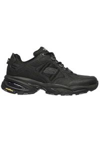 skechers - Buty do chodzenia męskie Skechers Vigor 30. Zapięcie: sznurówki. Kolor: czarny. Materiał: tkanina, materiał, skóra, syntetyk. Szerokość cholewki: normalna. Sport: turystyka piesza