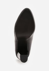 Born2be - Czarne Klasyczne Czółenka Vices na Obcasie ze Skórzaną Wkładką Ravalitha. Kolor: czarny. Materiał: skóra. Obcas: na obcasie. Styl: klasyczny. Wysokość obcasa: średni #6