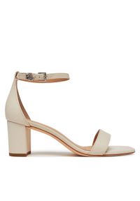 Lauren Ralph Lauren - LAUREN RALPH LAUREN Sandały Logan 802935561001 Biały. Kolor: biały. Materiał: skóra