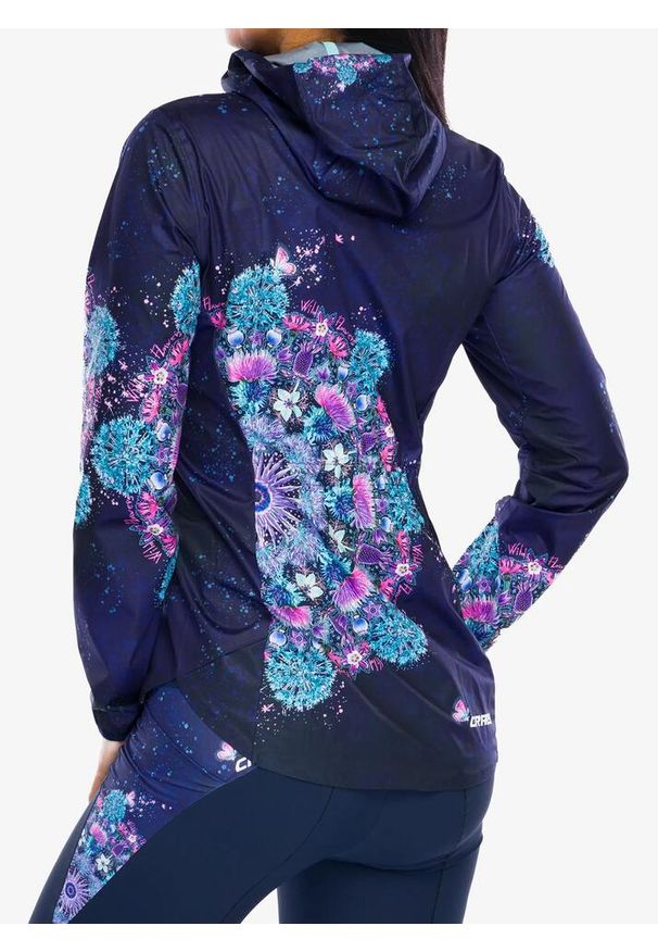 CRAZY - Kurtka przeciwdeszczowa damska Crazy Jacket Wonder Magic Shell. Kolor: fioletowy. Sport: turystyka piesza