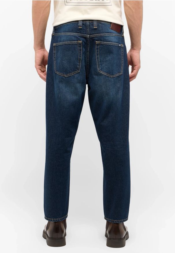 Mustang - Męskie Spodnie Jeansowe MUSTANG Denver Tapered Denim Blue 1015511 5000 880