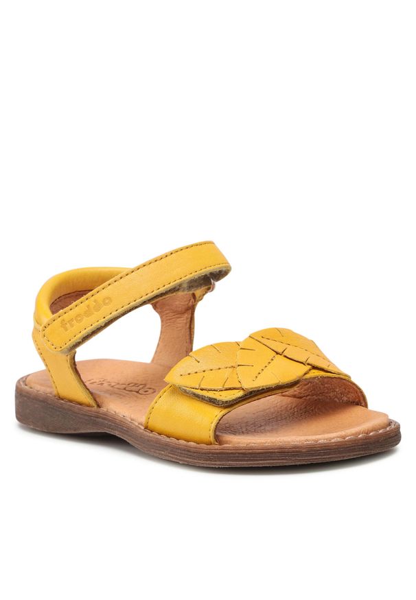 Sandały Froddo G3150205-4 Dark Yellow. Kolor: żółty. Materiał: skóra