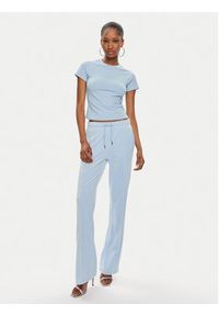 Juicy Couture T-Shirt JCMCT223257 Błękitny Slim Fit. Kolor: niebieski. Materiał: bawełna