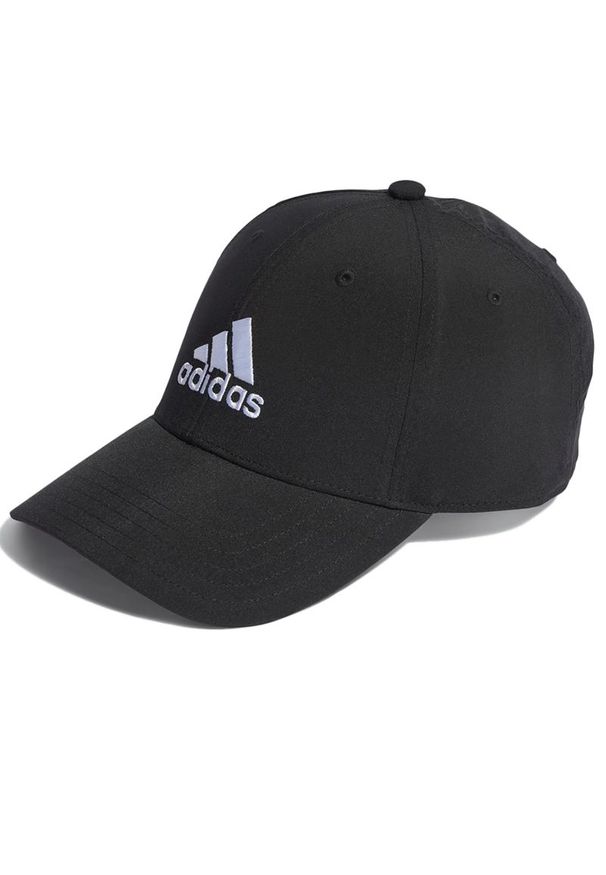 Adidas - Czapka adidas Sportswear Embroidered Logo Lightweight Baseball IB3244 - czarna. Kolor: czarny. Materiał: tkanina, poliester. Sezon: lato. Styl: casual, klasyczny