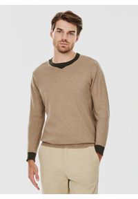 Pako Lorente - PAKO LORENTE – Melanżowy sweter męski. Materiał: bawełna, kaszmir. Długość rękawa: krótki rękaw. Wzór: melanż. Sezon: jesień #7