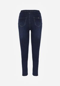 Born2be - Niebieskie Jeansy Skinny z Postrzępionymi Nogawkami Nogoi. Kolor: niebieski #4