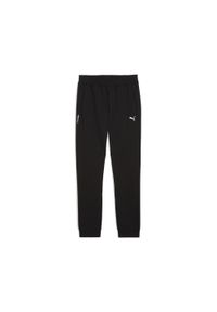 Puma - Męskie spodnie PUMATECH PUMA Black. Kolor: czarny, szary, wielokolorowy, fioletowy. Materiał: dresówka. Sport: fitness
