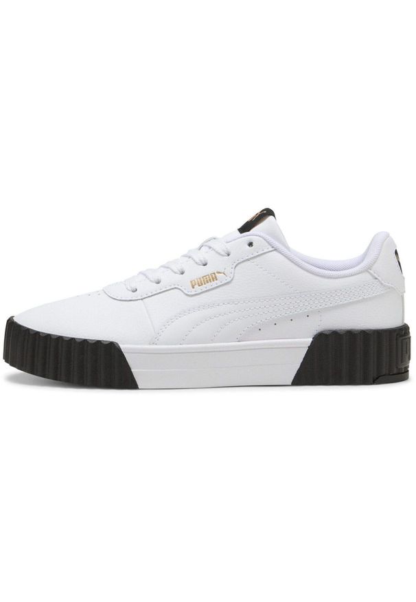 Buty sportowe Puma Carina 3.0. Okazja: na co dzień. Kolor: biały. Materiał: skóra, skóra ekologiczna, materiał. Sport: turystyka piesza