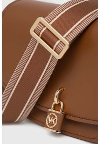 MICHAEL Michael Kors torebka skórzana kolor brązowy. Kolor: brązowy. Materiał: skórzane #3