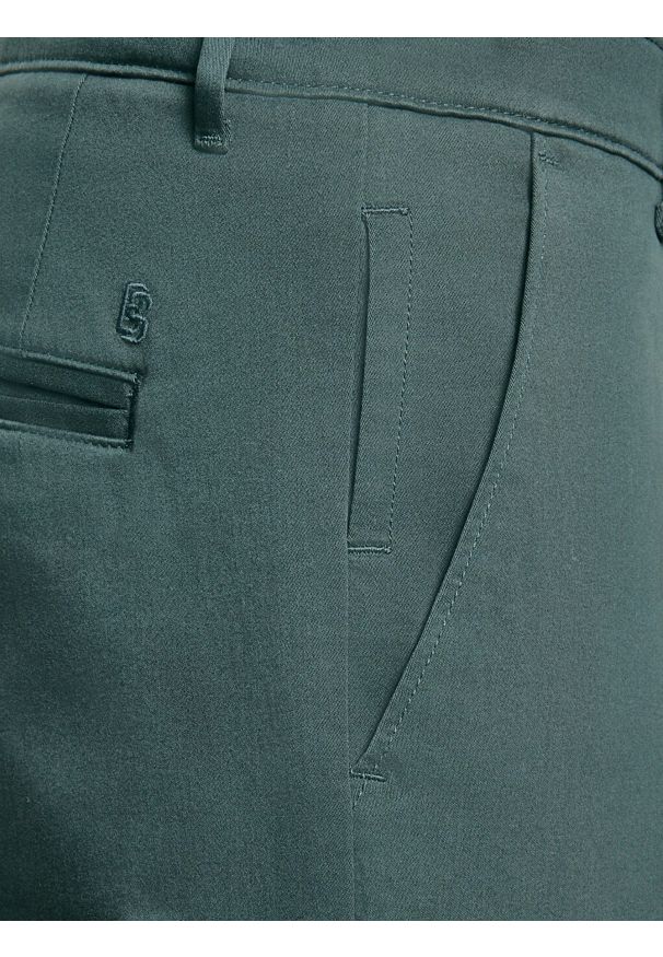 Big-Star - Spodnie męskie chinosy zielone Trevor 304. Okazja: na co dzień. Stan: standardowy. Kolor: zielony. Materiał: tkanina. Wzór: haft. Styl: casual, klasyczny