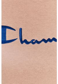 Champion - T-shirt. Okazja: na co dzień. Kolor: fioletowy. Materiał: bawełna, dzianina. Wzór: aplikacja. Styl: casual #2