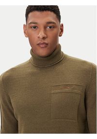 Aeronautica Militare Golf 252MA1587UL00904 Zielony Regular Fit. Typ kołnierza: golf. Kolor: zielony. Materiał: wełna, bawełna #5