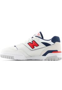 Buty unisex New Balance BB550ESD – białe. Okazja: na co dzień. Kolor: biały. Materiał: skóra. Szerokość cholewki: normalna #3