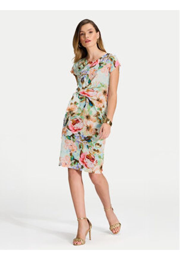 Swing Sukienka koktajlowa 5AI20700 Kolorowy Regular Fit. Materiał: syntetyk. Wzór: kolorowy. Styl: wizytowy