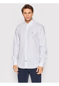 Tommy Hilfiger Tailored Koszula Circle Print MW0MW23269 Biały Regular Fit. Kolor: biały. Materiał: bawełna. Wzór: nadruk