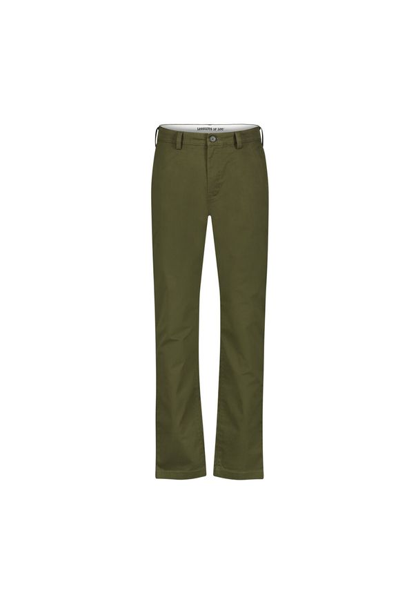 Lee - LEE MĘSKIE SPODNIE MATERIAŁOWE SLIM CHINO OLIVE NIGHT 112355772 L71L016192. Materiał: materiał