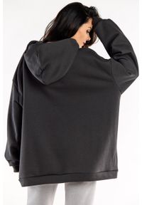 Infinite You - Bluza oversize z kapturem bawełniana grafit. Okazja: na spacer. Typ kołnierza: kaptur. Materiał: bawełna. Styl: klasyczny, elegancki #3