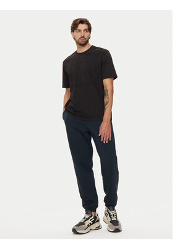 Armani Exchange T-Shirt 6DZTLN ZJ9JZ 1200 Czarny Regular Fit. Kolor: czarny. Materiał: bawełna