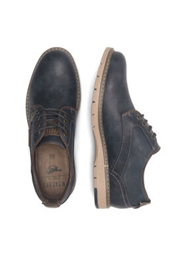 Mustang Półbuty 4105-303 Granatowy. Kolor: niebieski. Materiał: materiał