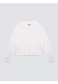 Big-Star - Kardigan damski z dodatkiem wełny biały Lena 100. Kolor: biały. Materiał: wełna #4