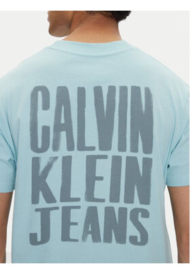 Calvin Klein Jeans T-Shirt Painted J30J327523 Zielony Regular Fit. Kolor: zielony. Materiał: bawełna