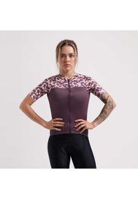 ROGELLI - Damski jersey Rogelli Essential Graphic. Kolor: czerwony, pomarańczowy, brązowy, wielokolorowy. Materiał: jersey. Sport: kolarstwo #1