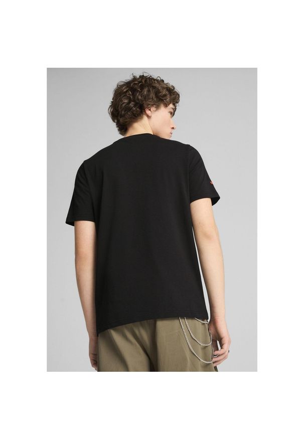 Puma - Męska koszulka F1® Essentials z logo PUMA Black. Kolor: czarny. Wzór: nadruk