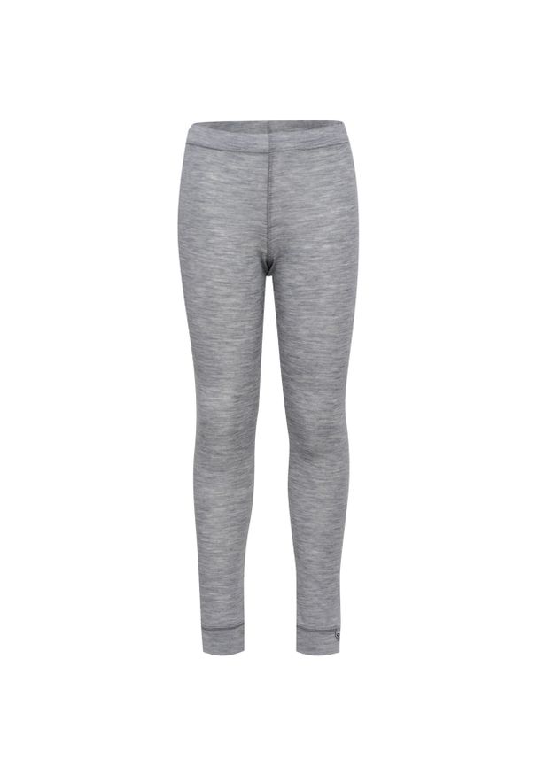 Dziecięce leginsy prążkowane wełniane Hummel. Kolor: szary. Materiał: wełna, prążkowany