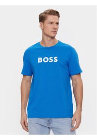 BOSS - Boss T-Shirt 50491706 Niebieski Regular Fit. Kolor: niebieski. Materiał: bawełna #1