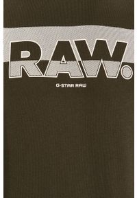 G-Star RAW - G-Star Raw - Bluza. Okazja: na co dzień. Kolor: zielony. Wzór: nadruk. Styl: casual #4