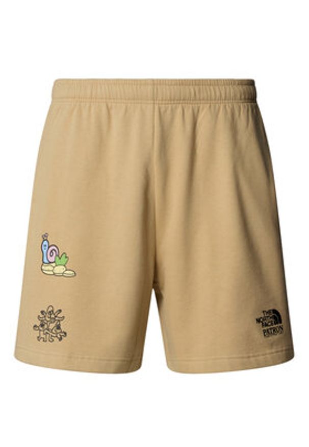 The North Face Szorty sportowe Unisex Mountain Cleanup NF0A8C2X Beżowy Relaxed Fit. Kolor: beżowy. Materiał: bawełna