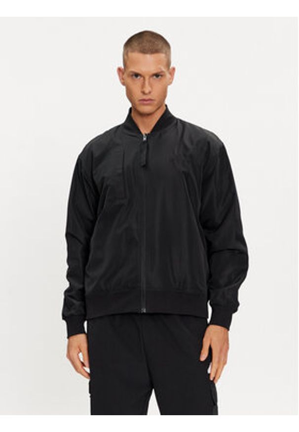 Adidas - adidas Bluza Embroidery IP4070 Czarny Loose Fit. Kolor: czarny. Materiał: bawełna