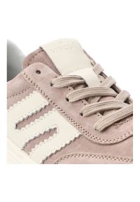 Sneakersy damskie Vinceza, cholewka ze skóry naturalnej zamszowej z kontrastowymi panelami klasyczne wiązanie masywna platformowa podeszwa, beżowe, 7. Kolor: beżowy. Materiał: zamsz, skóra. Szerokość cholewki: normalna #7