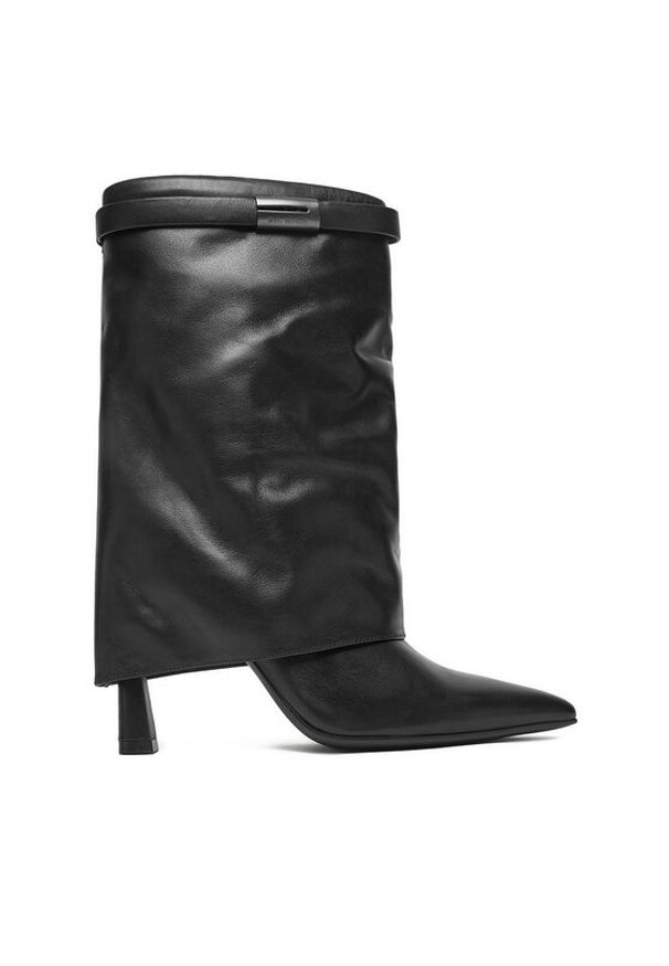 Eva Minge Botki EO-DULCE-GLC8537C-8.5-722-2 Czarny. Kolor: czarny. Materiał: skóra