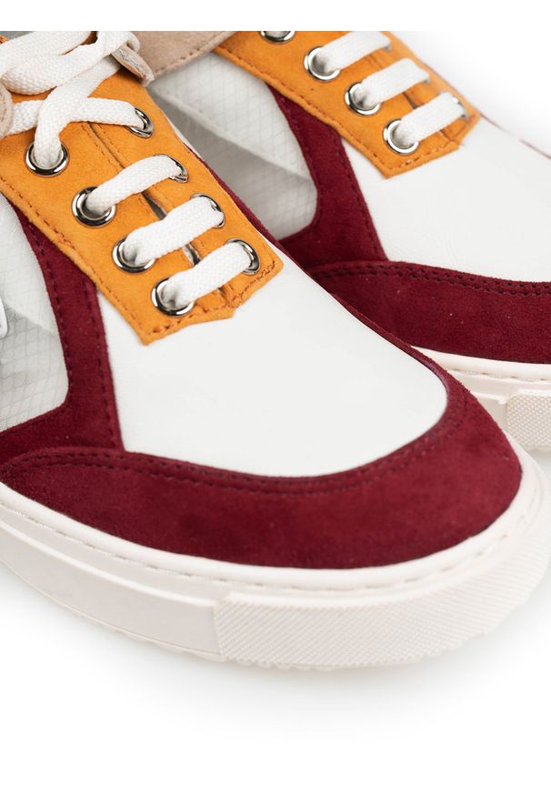 Baldinini Sneakersy | 065080XCNCC | Kobieta | Czerwony, Beżowy. Kolor: czerwony, beżowy, wielokolorowy. Materiał: skóra. Wzór: aplikacja