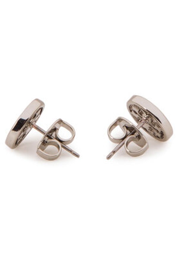 Tory Burch Kolczyki Logo Circle Stud Earring 11165518 Srebrny. Materiał: srebrne. Kolor: srebrny