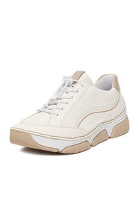 Rieker Sneakersy 45969-80 Écru. Kolor: kremowy. Materiał: materiał #8