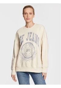 Lee Bluza L36ILJDN 112320666 Beżowy Oversize. Kolor: beżowy. Materiał: bawełna