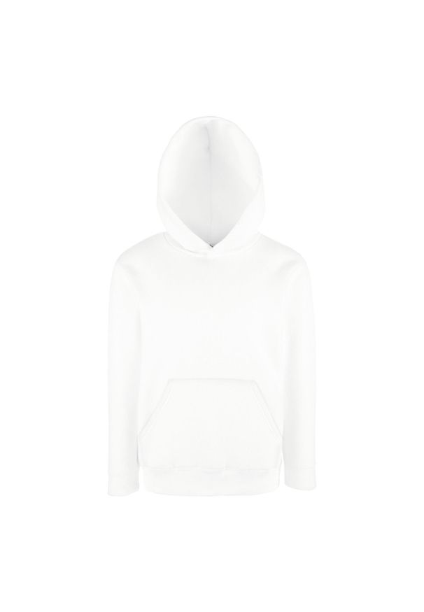 FRUIT OF THE LOOM - Bluza Dziecięca Premium Plain Hoodie. Kolor: biały. Sport: joga i pilates