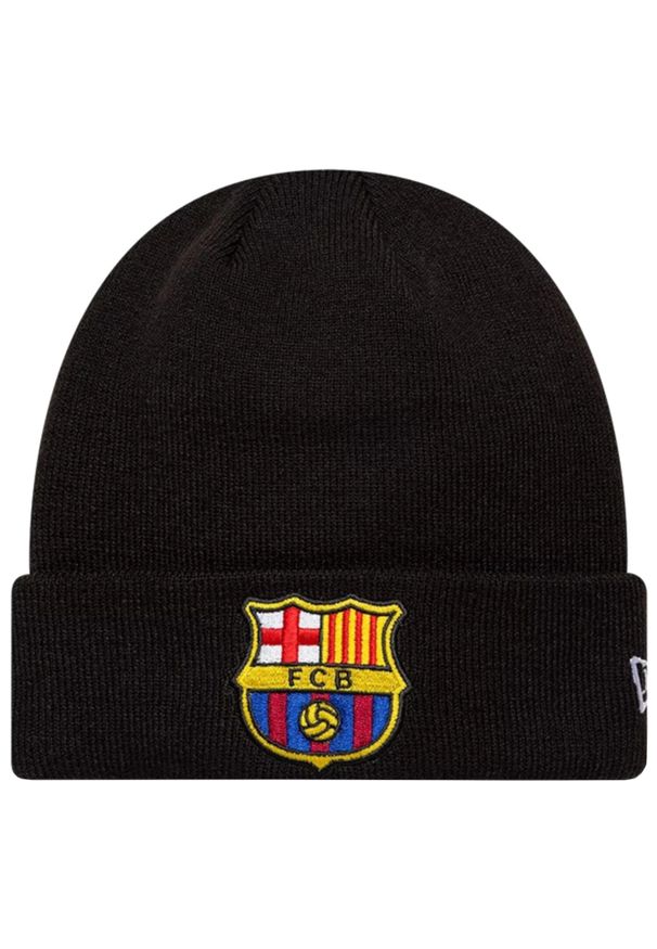 New Era - Czapka męska Core Cuff Beanie FC Barcelona Hat. Kolor: niebieski. Materiał: akryl