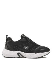 Calvin Klein Jeans Sneakersy Retro Tennis Su-Mesh YM0YM00589 Czarny. Kolor: czarny. Materiał: materiał