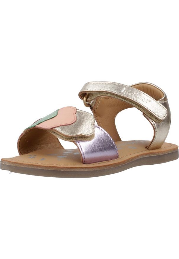 Kickers - Sandały KICKERS DYASTAR Złoty. Kolor: żółty. Materiał: skóra