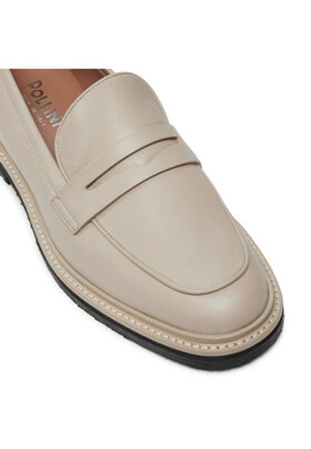 Pollini Lordsy SA10093G1LTDG105 Beżowy. Kolor: beżowy. Materiał: skóra