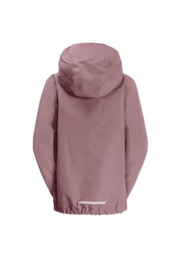 Kurtka uniwersalna dziewczęca Jack Wolfskin 16092622197. Typ kołnierza: kaptur. Kolor: różowy. Materiał: syntetyk. Sport: turystyka piesza