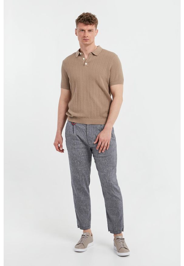 JOOP! Jeans - Polo męskie dzianinowe Colinor JOOP! JEANS. Typ kołnierza: polo. Materiał: dzianina